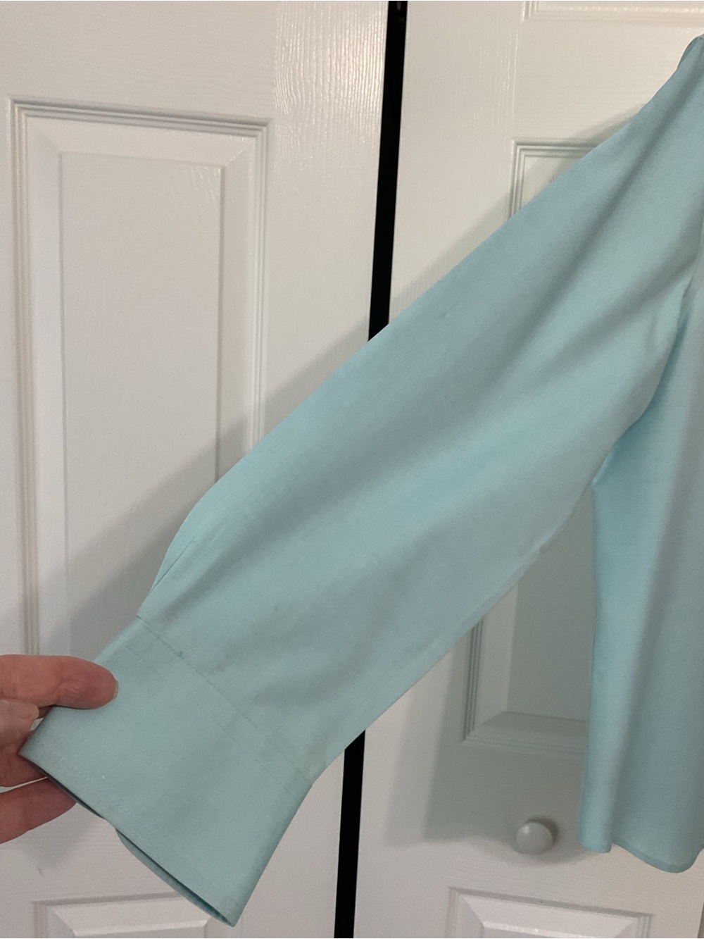 Jones New York Signature Aqua Dress Shirt - Classic Long Sleeve - Picture 3 of 6